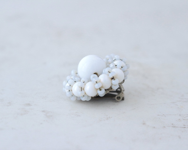 Milk Glass Earring