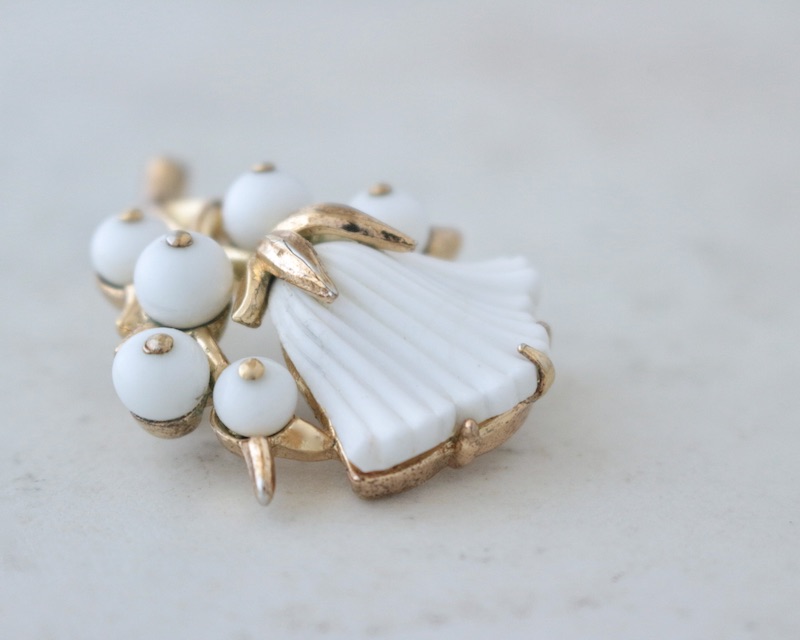 White Tulip Brooch