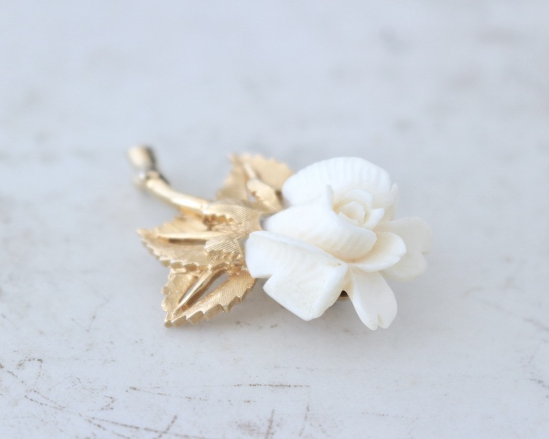 Ivory Rose Brooch