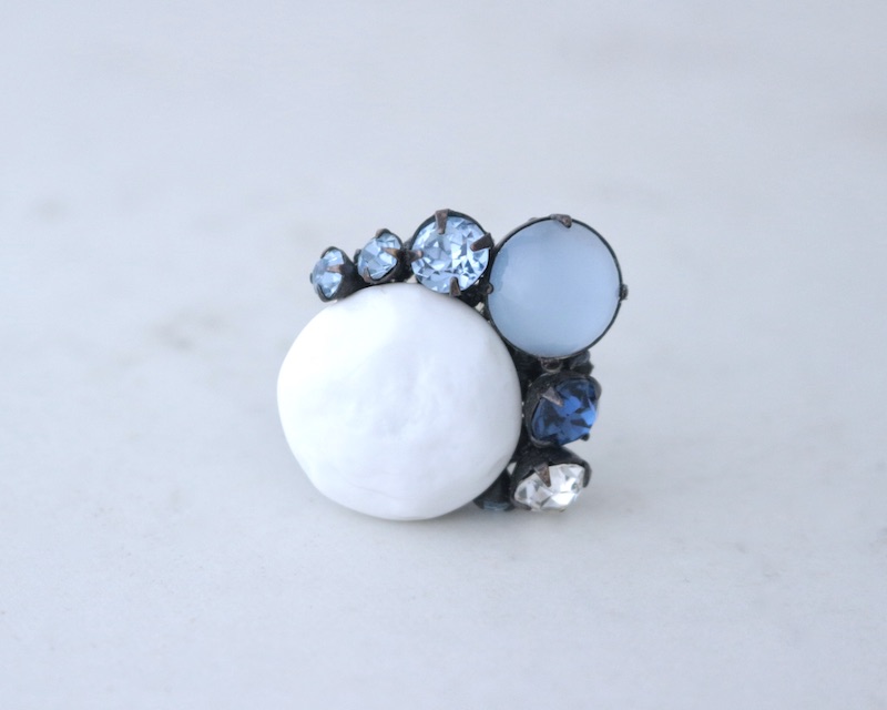 Milk Glass Earrings
