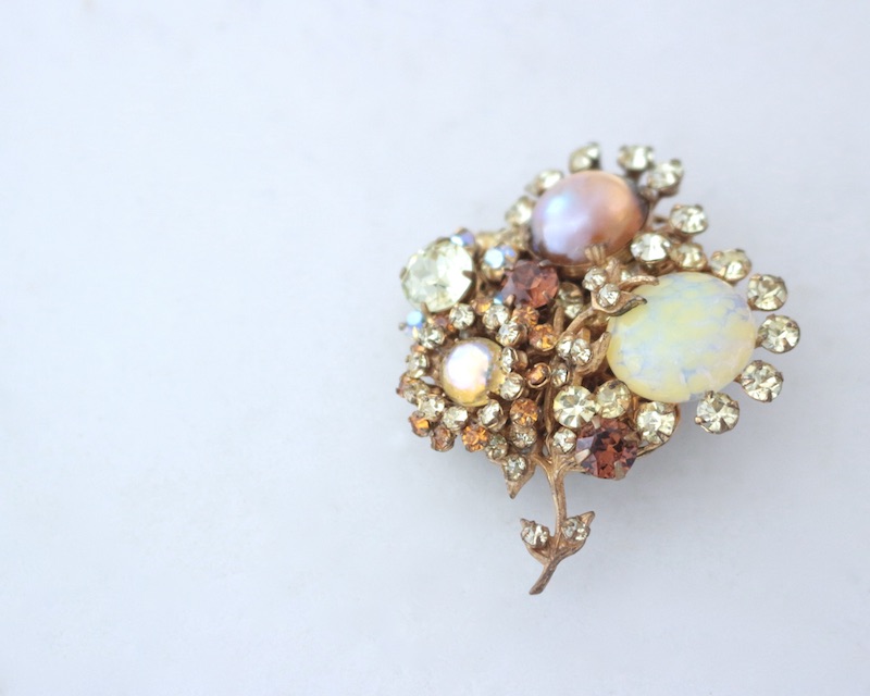 Yellow&Brown Brooch