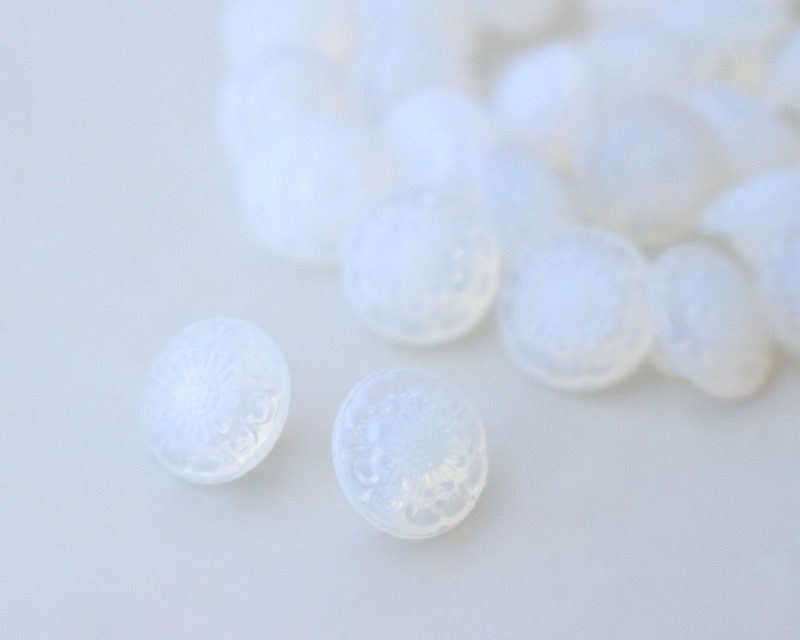 Glass Button - Opal
