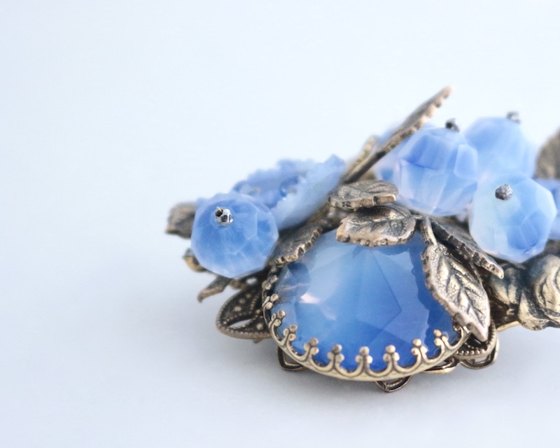 Blue Opal Brooch